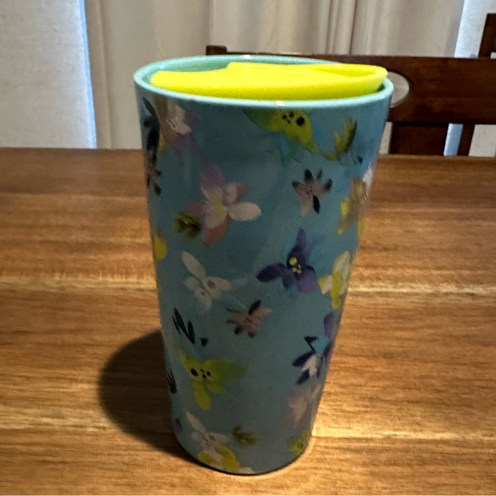 2023 blue magnolia ceramic Starbucks tumbler
